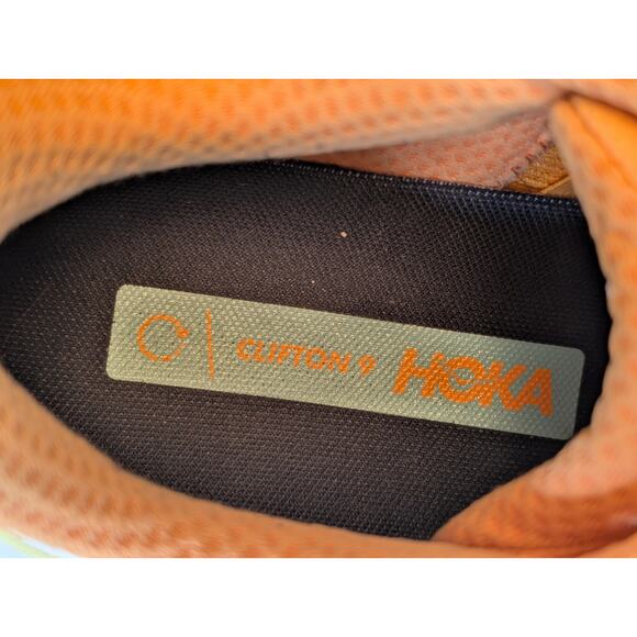 Hoka Clifton 9 Running Shoes - Men's Size 10.5D (Solar Flare/Sherbet) - Picture 4 of 9